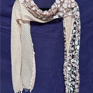 Unique Pink Floral Scarf